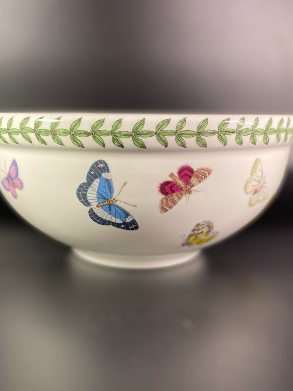 EUC Vintage Portmeirion Botanic Garden Butterflies Salad/Dessert/Fruit Bowl